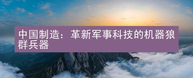 中国制造：革新军事科技的机器狼群兵器