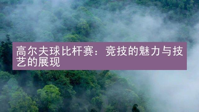 高尔夫球比杆赛：竞技的魅力与技艺的展现