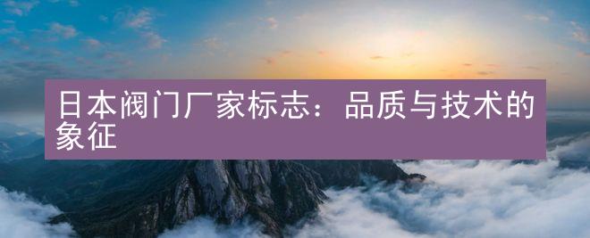 日本阀门厂家标志：品质与技术的象征