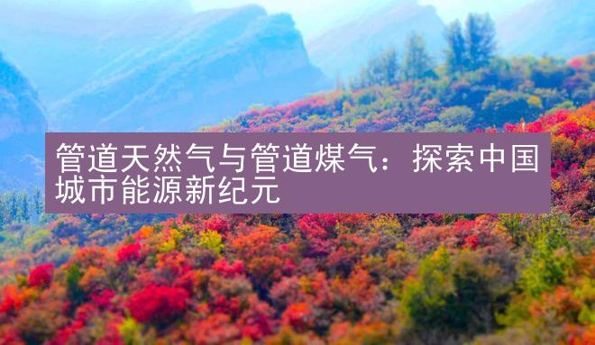 管道天然气与管道煤气：探索中国城市能源新纪元