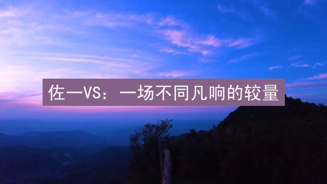 佐一VS：一场不同凡响的较量